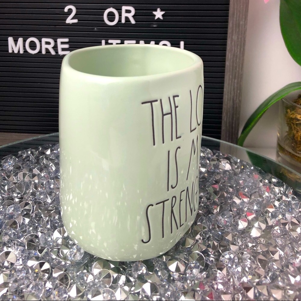New Rae Dunn THE LORD IS MY STRENGTH mug - Picture 2 of 10